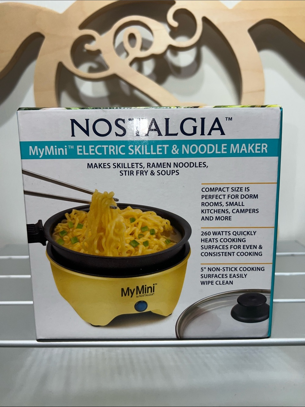 Nostalgia Yellow MyMini Electric Skillet & Noodle Maker